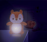 Veilleuse et projecteur d’étoiles 2-en-1 - Écureuil
