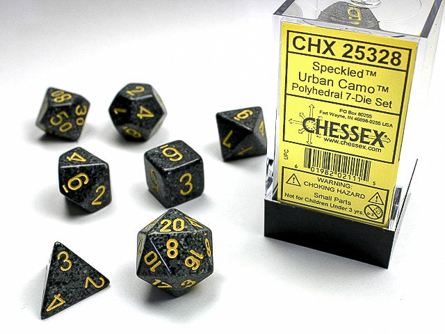 Urban Camo Polyhedral Dice Set - Speckled