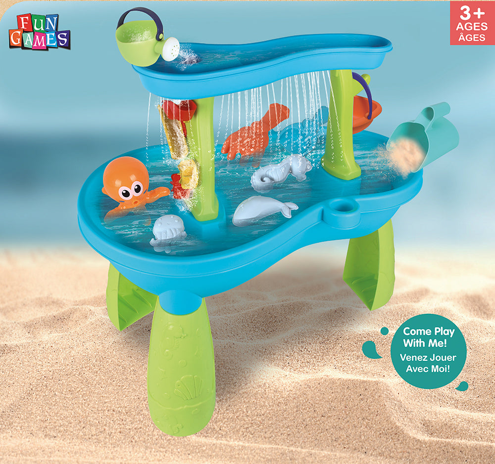Table de sable et d'eau avec accessoires