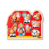 Jumbo Peg Puzzle - Farm Friends - 8 pcs