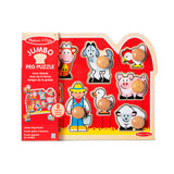 Jumbo Peg Puzzle - Farm Friends - 8 pcs