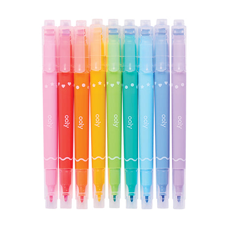 Confetti Stamp - Double Ended Markers (9)