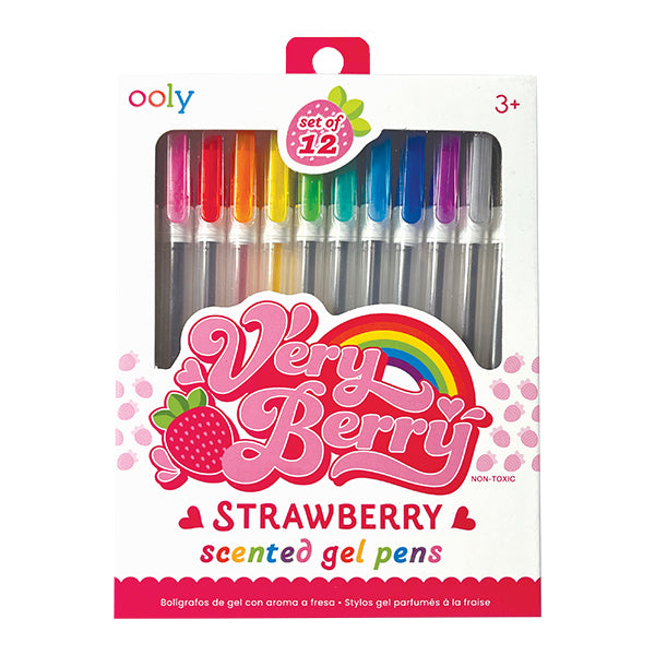 Very Berry - Stylos gel au parfum de fraise (12)