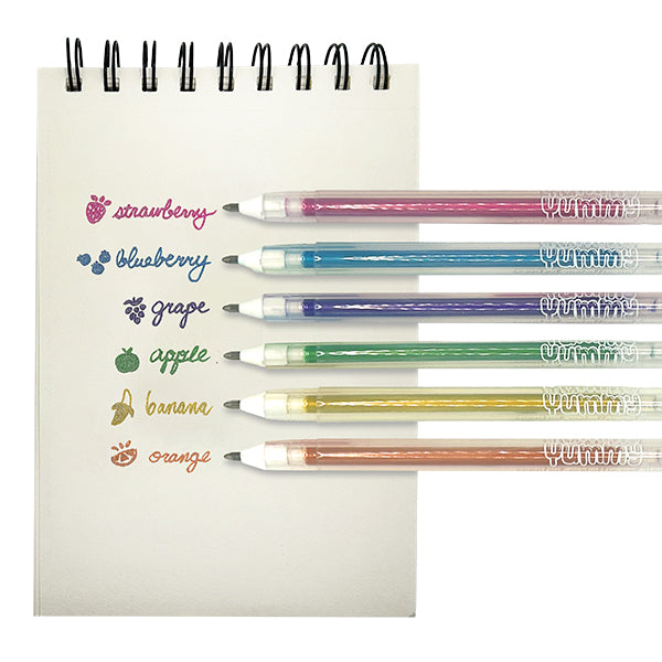 Yummy Yummy - Scented Metallic Gel Pens (6)