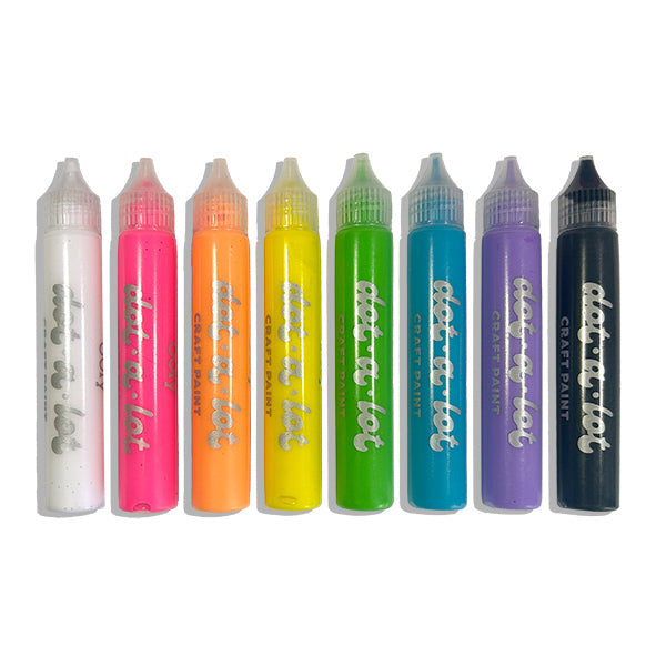 Dot-A-Lot - Brightly Colored Dimensional Craft Paints (8)