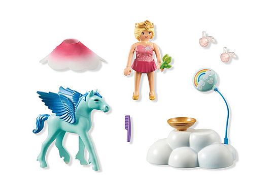 Princesse et poulain ailé, nuage et accessoires - Princess Magic