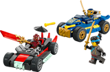 Le duel de voitures de course entre Rogue et Drix - Ninjago