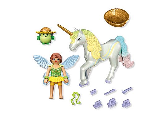 Licorne Fleur d'arc-en-ciel avec fée - Magic Unicorns
