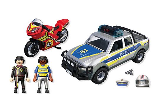 Police Pickup Truck and Motorcycle - City Action