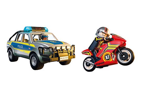Police Pickup Truck and Motorcycle - City Action