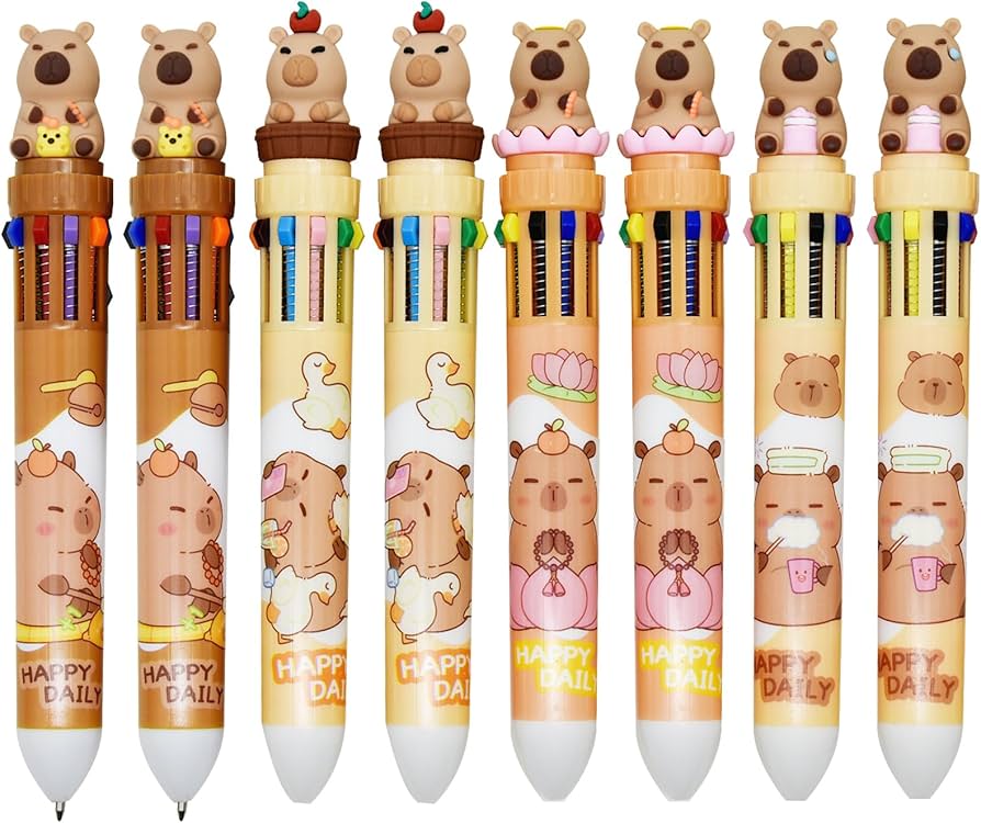 Stylo capybara 10-en-1 (assortiment)