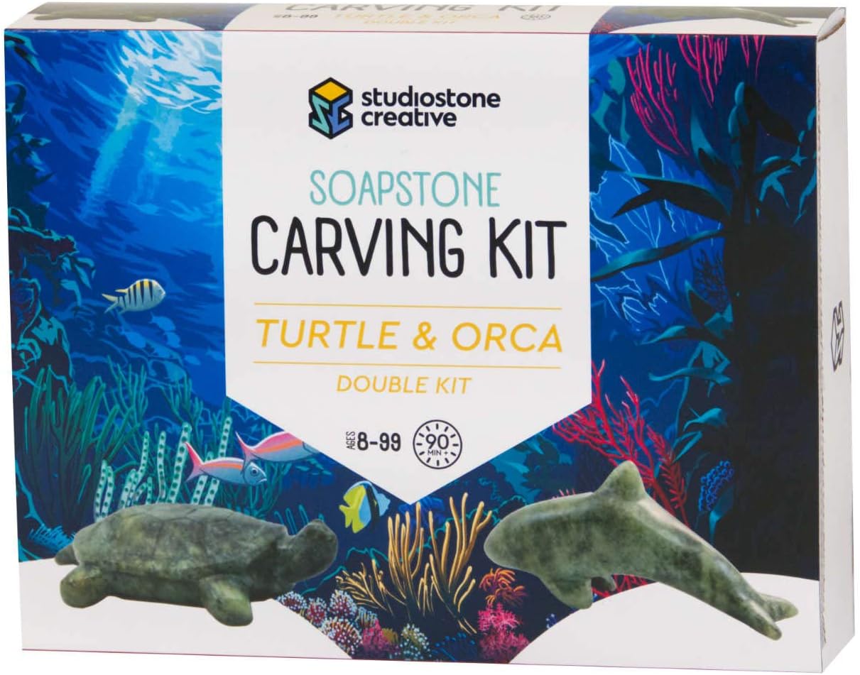 D-Turtle&amp;Orca-Soapstone Double Box