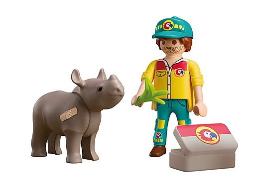 Zookeeper with Rhinoceros - Duo Pack