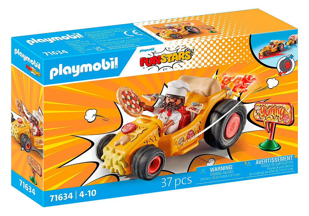 Livreur pizza avec auto de course - Funstars