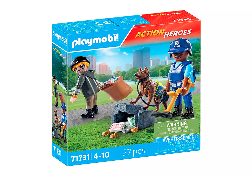 Policer chien de recherche, voleur et accessoires - Action Heroes