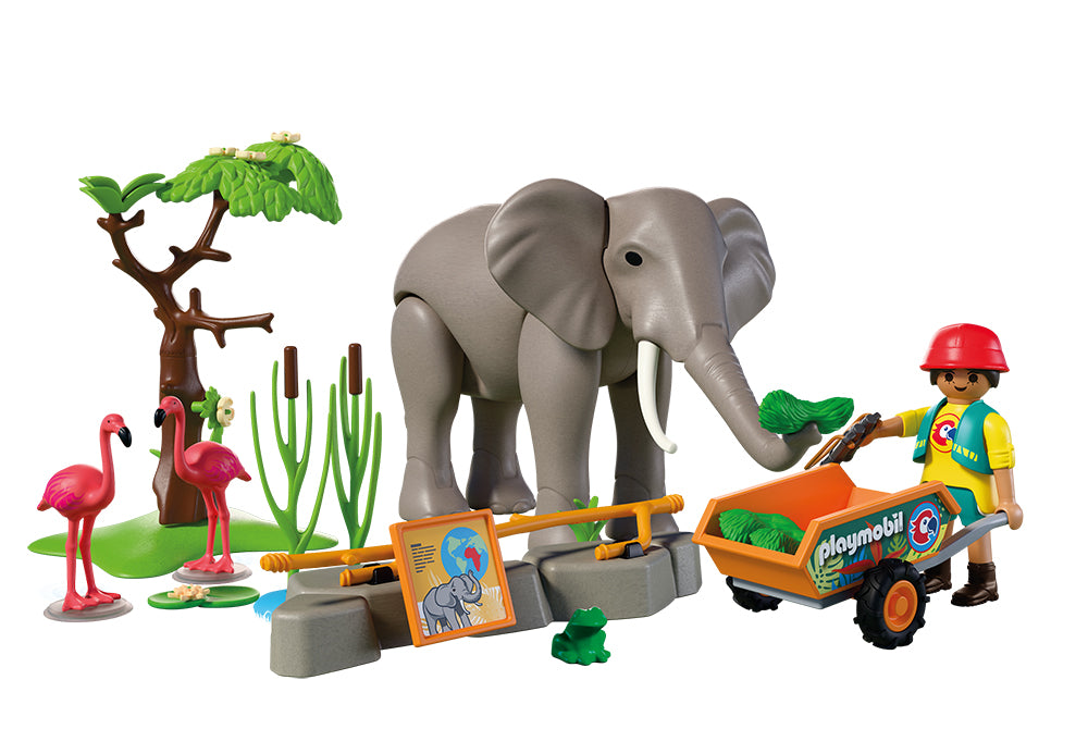 Elephant with Zookeeper - Animal and Friends