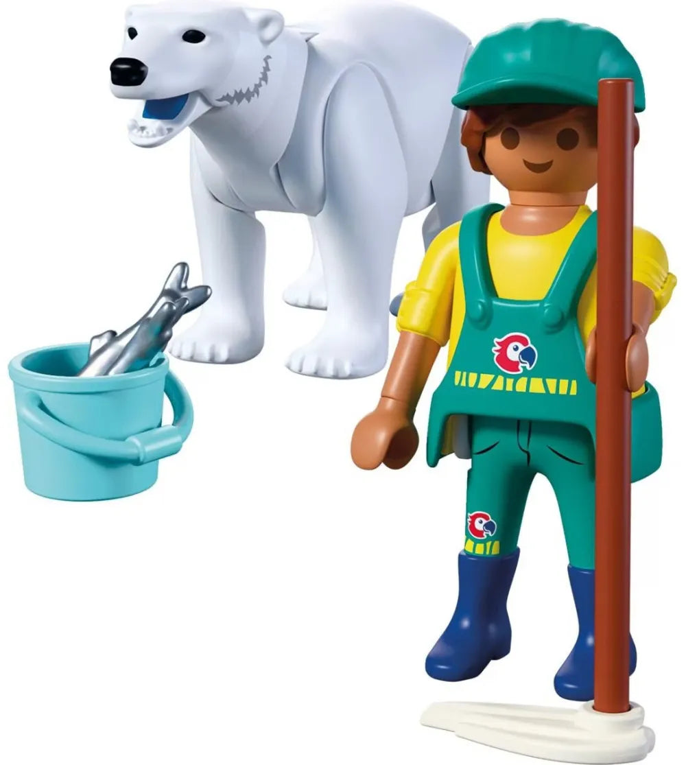Ours polaire et gardien de zoo - Animal and Friends