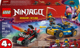 Le duel de voitures de course entre Rogue et Drix - Ninjago