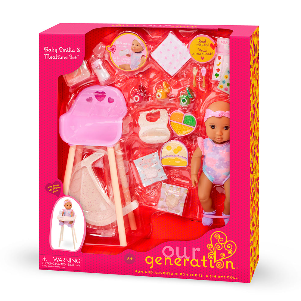 Accessoires OG - Bébé Emilia et ensemble repas