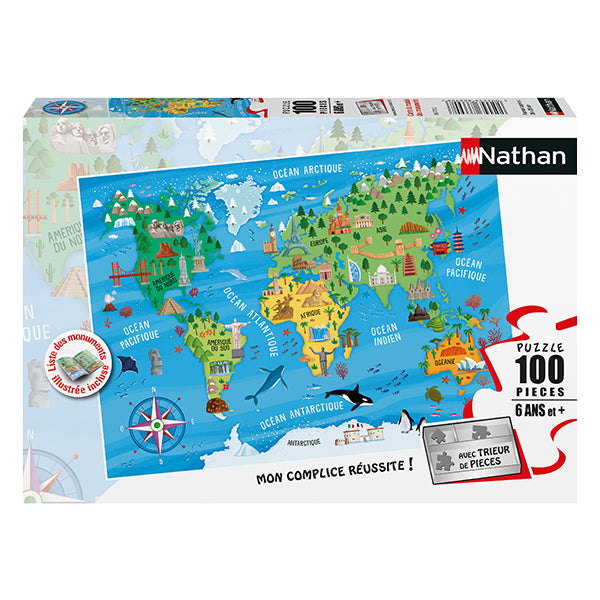 World Map of Monuments - 100 pcs