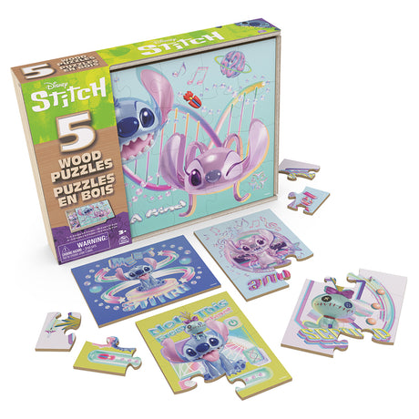 5-in-1 Stitch Wooden Puzzle