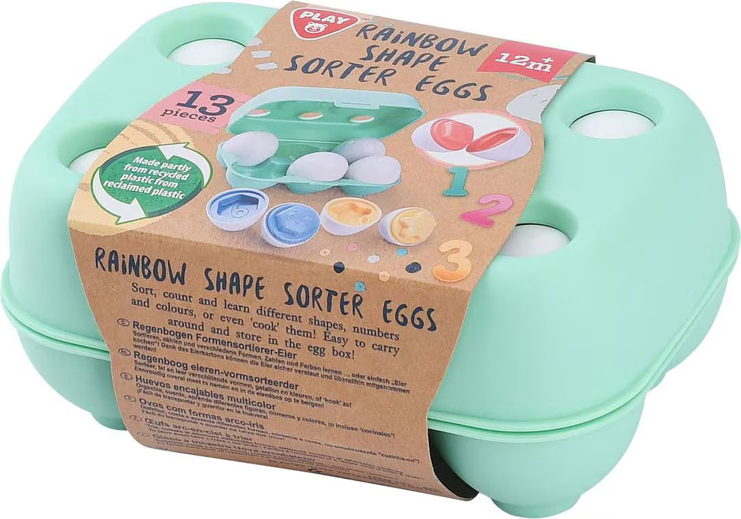 Play - Rainbow Shape Sorter Eggs (6)