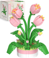 Mini Bricks Potted Flower - Tulipe