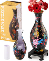 3D Puzzle Vase - Elegant Floral Print