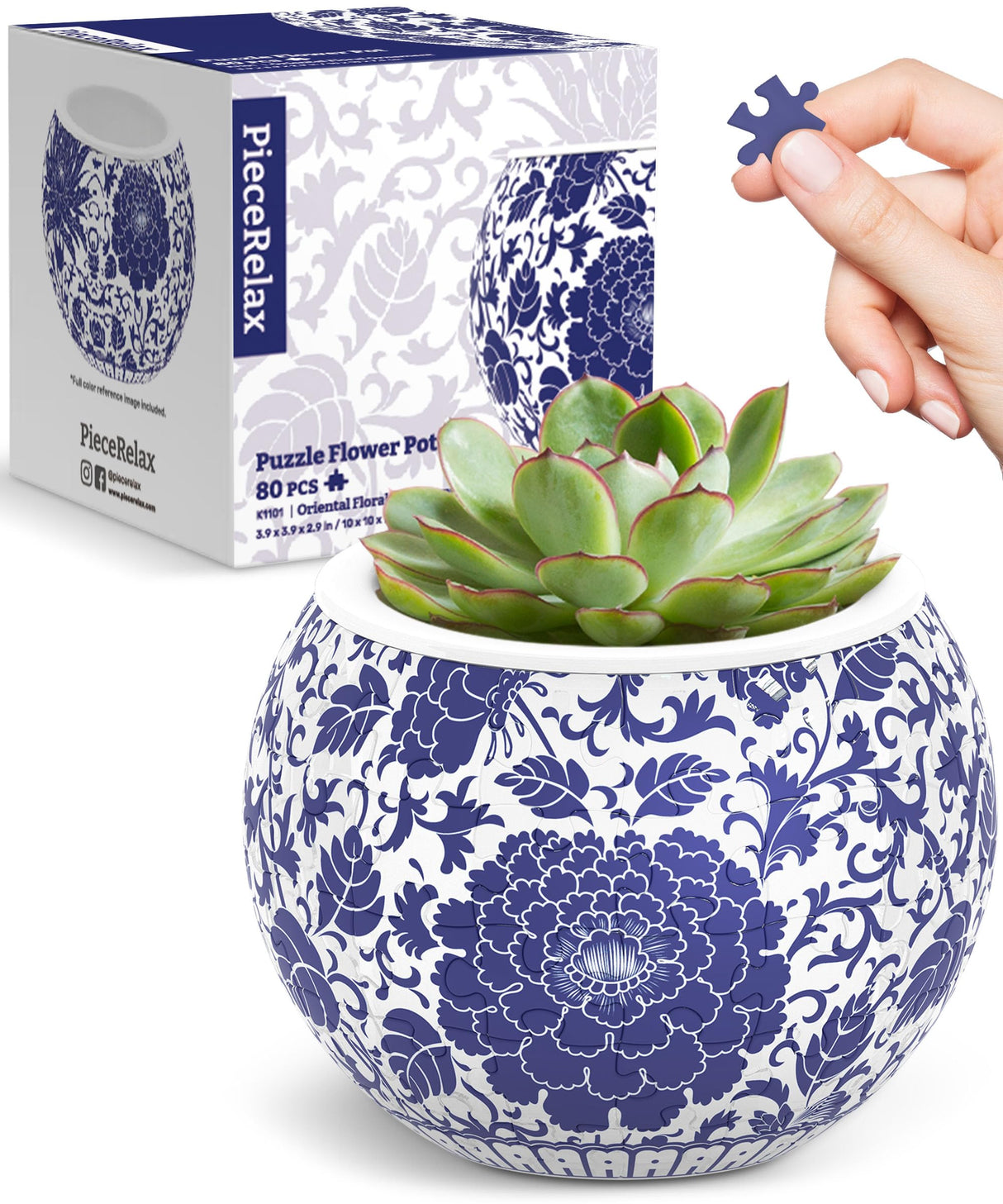 3D Puzzle Planter - Oriental Flower Ornament