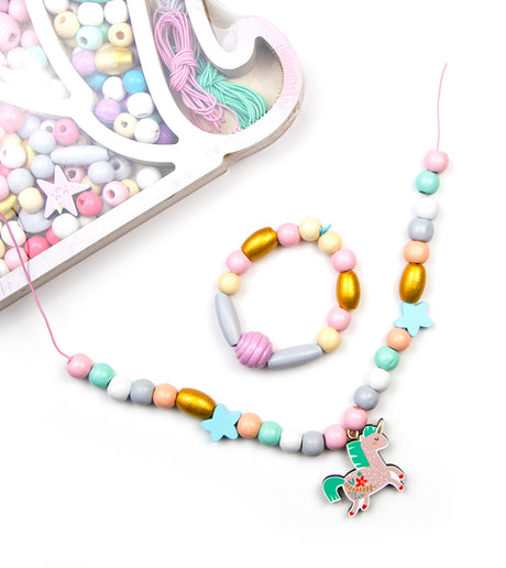 Sycomore - Wooden Bead Set - Unicorn Head