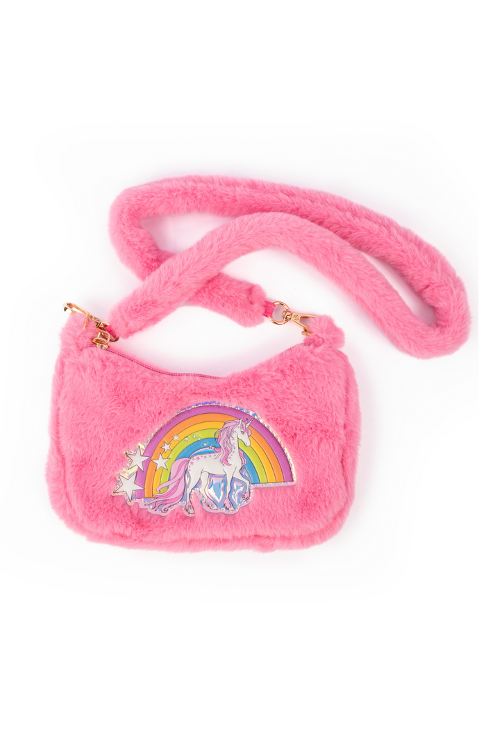 Rainbow Cuddle Crossbody Pink Purse