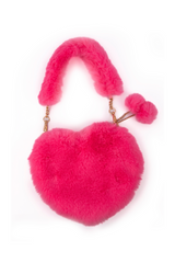 Pinky Promise Fuchsia Furry Purse