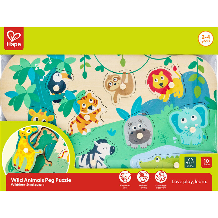 Wild Animals - 10 pcs Wood