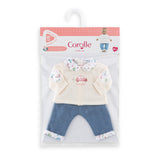 T-shirt manches longues et jeans pour poupon 30 cm