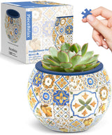 3D Puzzle Planter - Retro Tiles