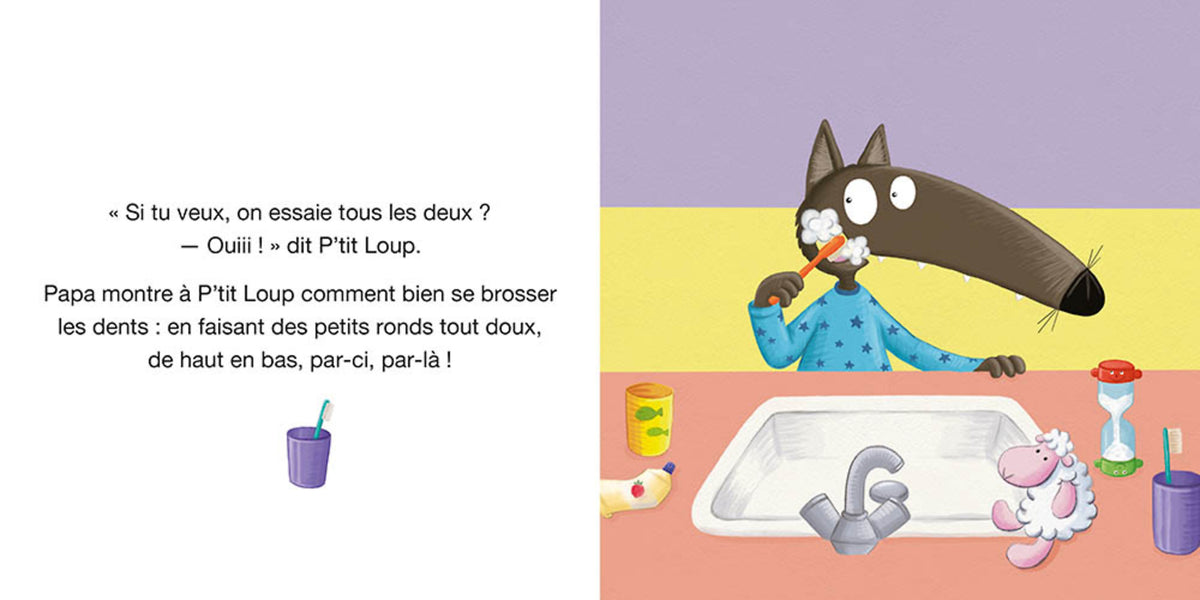 Livre - P'tit loup se brosse les dents (Fr)