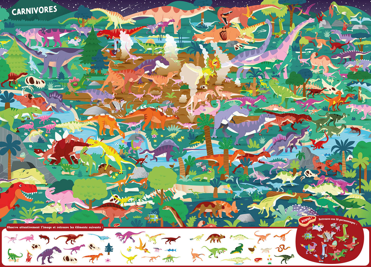 Livre - Cherche et trouve géant - L'ère des dinosaures (Fr)