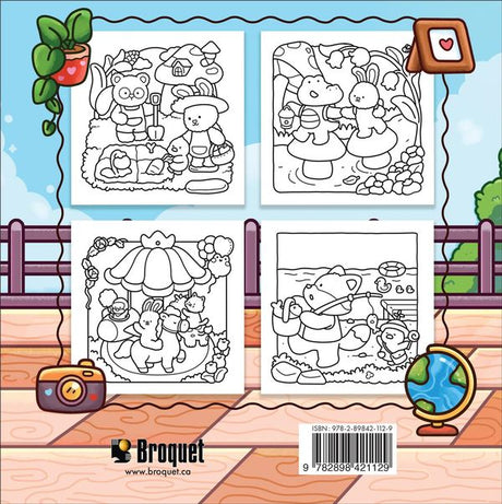 Coloriage cozy réconfortant - Mignons à croquer
