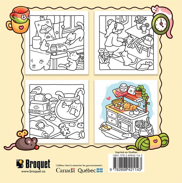 Coloriage cozy réconfortant - Nos amis chatons