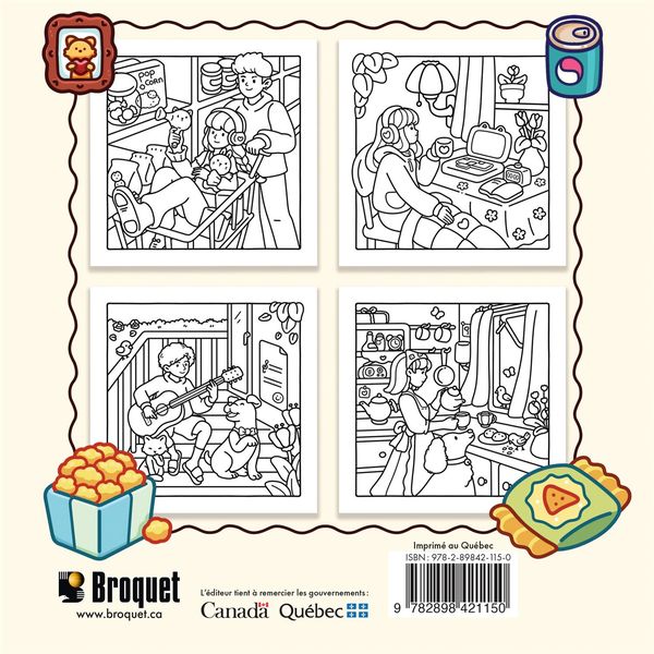 Coloriage cozy réconfortant - Moments chill