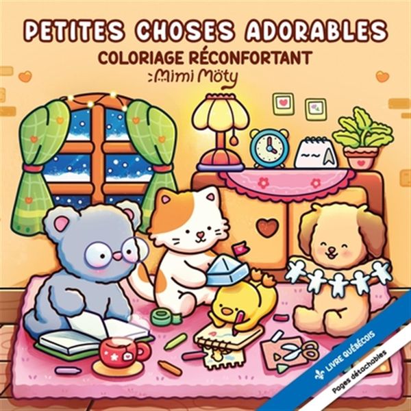 Coloriage cozy réconfortant - Petites choses adorables
