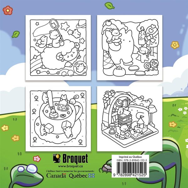 Coloriage cozy réconfortant - Amis magiques