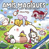 Coloriage cozy réconfortant - Amis magiques
