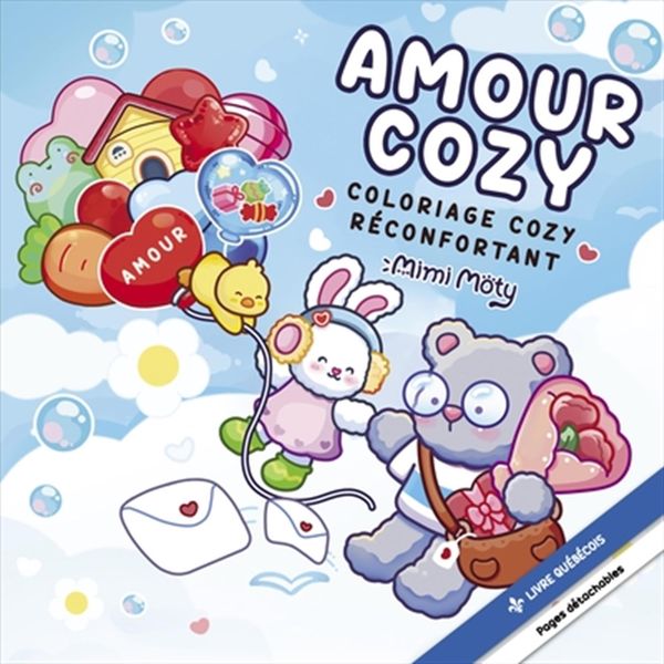 Coloriage cozy réconfortant - Amour cozy