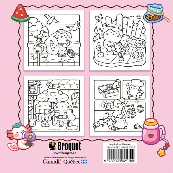Coloriage cozy réconfortant - Vie de grenouille
