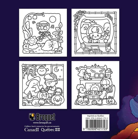 Coloriage cozy réconfortant - Câlins spooky