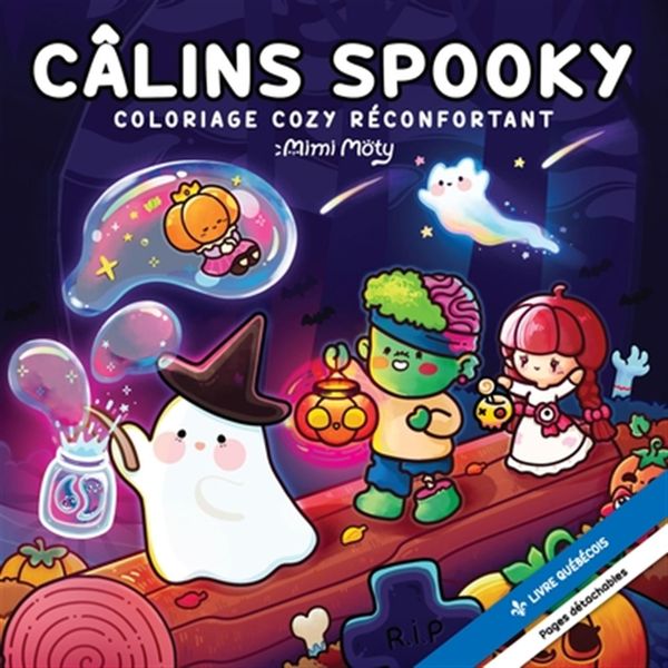 Coloriage cozy réconfortant - Câlins spooky