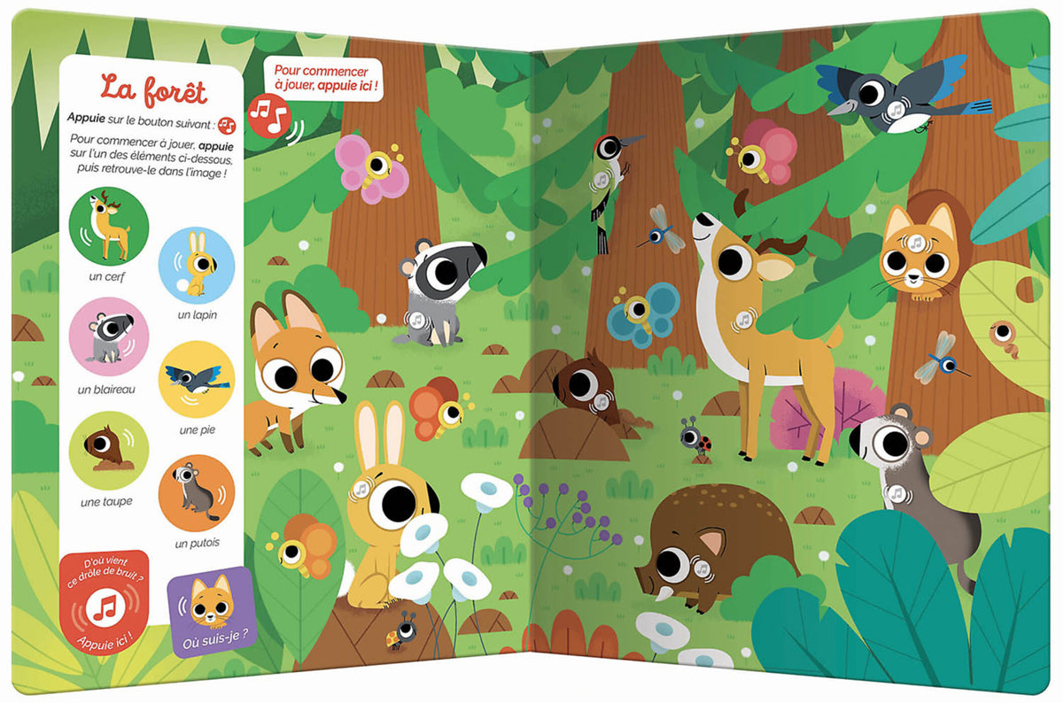 Livre - Cherche et trouve des tout-petits sonore - Les animaux (Fr)