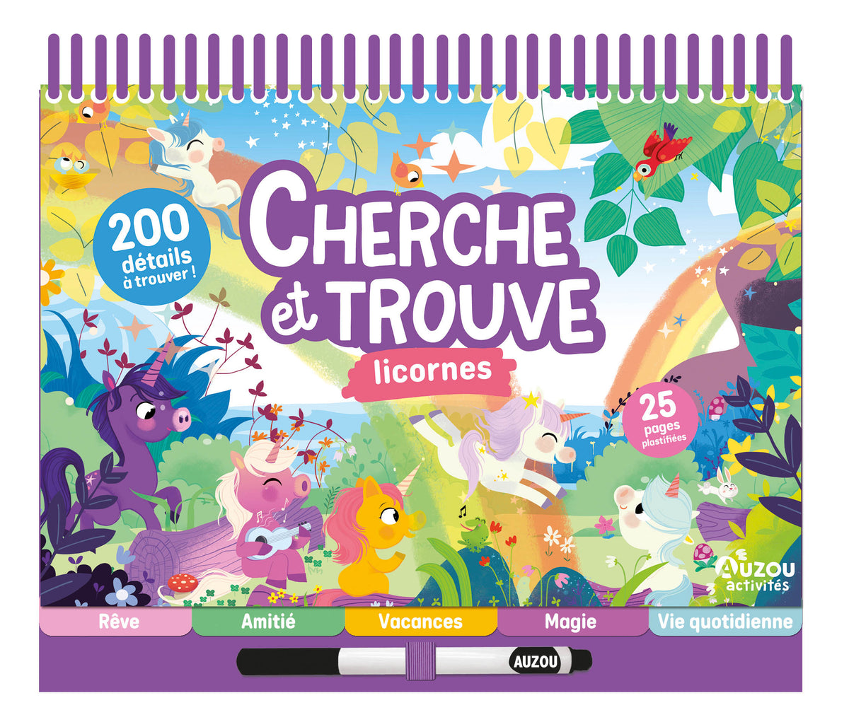 Livre - Cherche et trouve - Licornes (Fr)