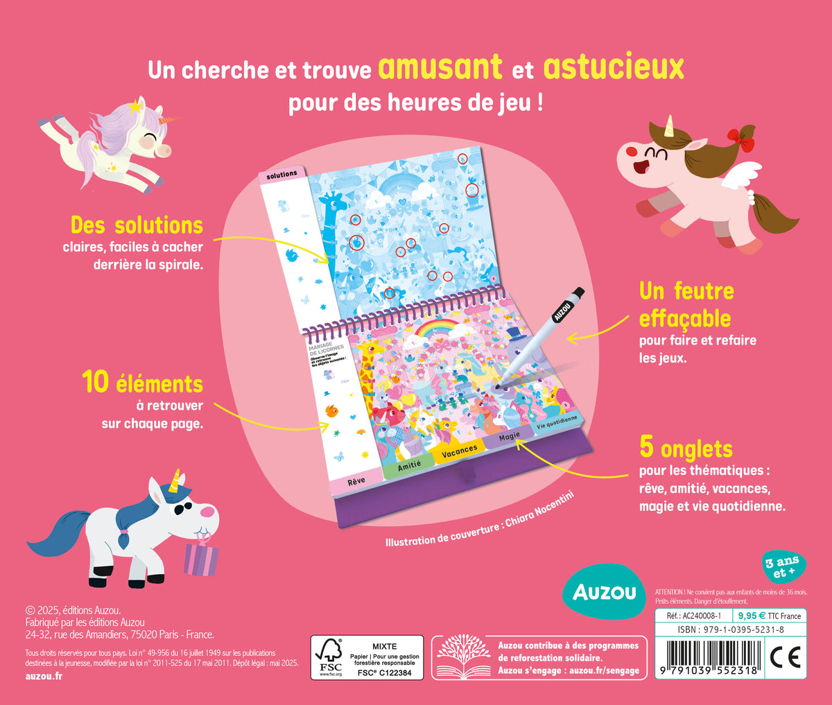 Livre - Cherche et trouve - Licornes (Fr)